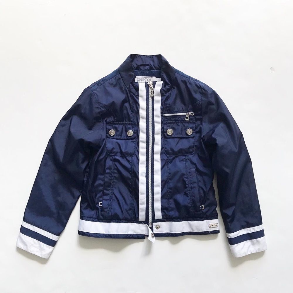 Geox respira navy light zip up jacket VGUC 4T